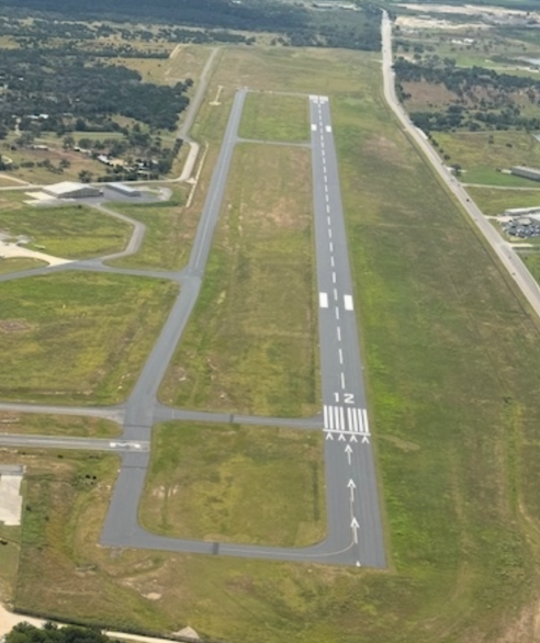 Aeriral view of paving