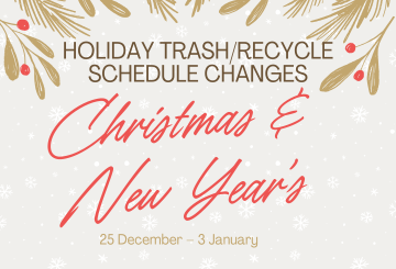 happy holidays image for trash news flash