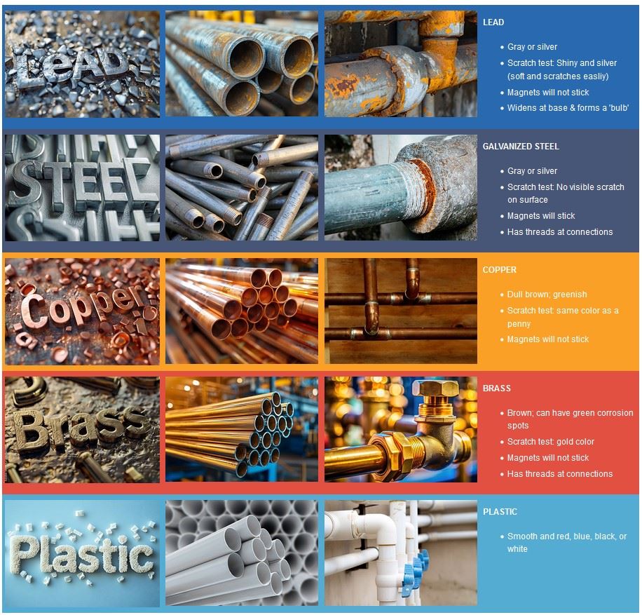 Water Line Material Examples